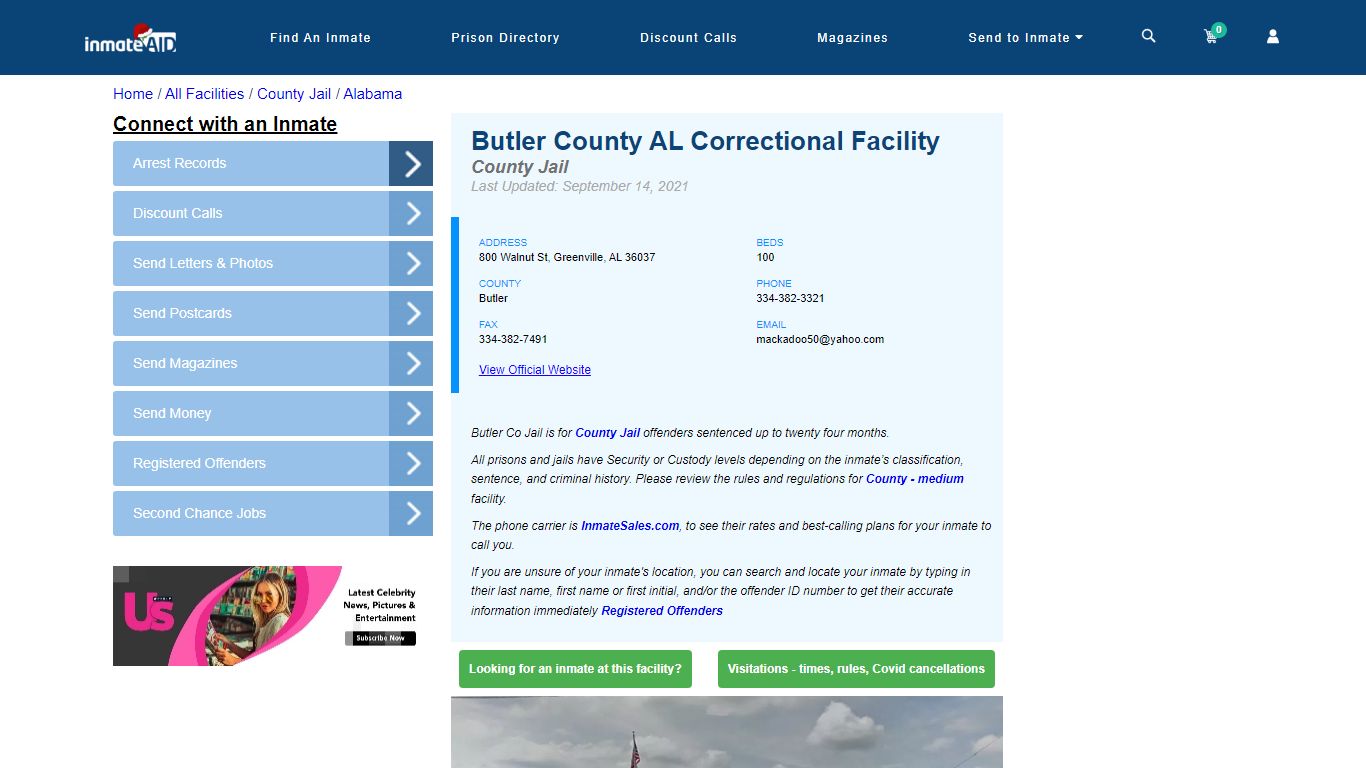 Butler County AL Correctional Facility - Inmate Locator - Greenville, AL